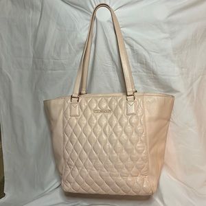Vera Bradley Large Leather Quilted Pink Tote